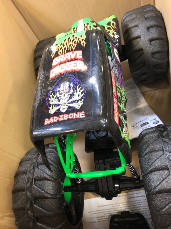 Photo 1 of Monster Jam, Official Mega Grave Digger All-Terrain Remote Control Monster Truck, Over 2 Ft. Tall, 1:6 Scale, Kids Toys for Boys and Girls Ages 4-6+ Mega Grave Digger (V2)