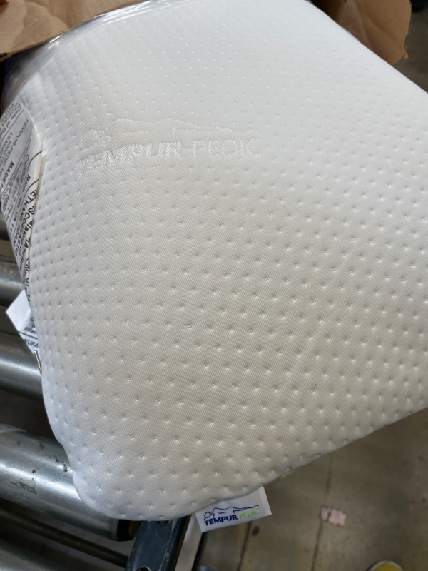 Photo 2 of Tempur-Pedic Symphony Pillow Luxury Soft Feel, Standard, White & TEMPUR-Protect Pillow Protector, Queen - 28.5" x 20", White Pillow + Pillow Protector