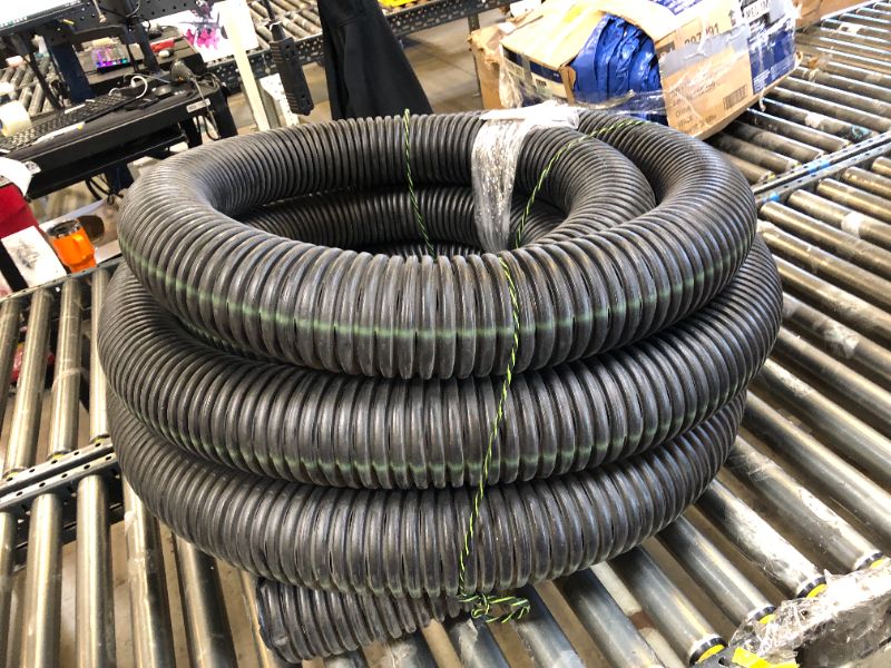 Photo 1 of FLEX Drain 4 in. x 50 ft. Black Copolymer Perforated Drain Pipe