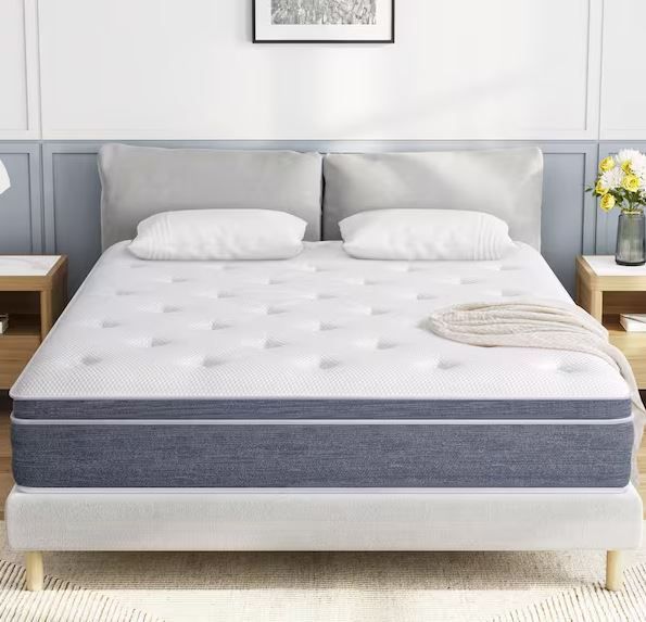 Photo 1 of Ofanext 12 in. Medium Euro Top Hybrid Queen Mattress with Individual Pocket Spring