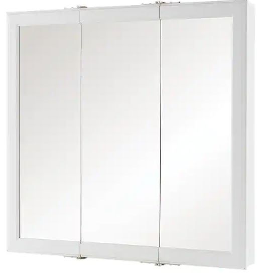 Photo 1 of Home Decorators Collection 30 in. W x 29 in. H Rectangular Medicine Cabinet with Mirror
