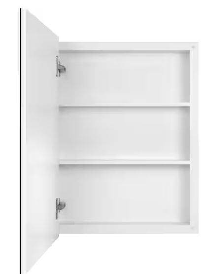 Photo 1 of GLACIER BAY 19-5/8 in. x 26 in. Rectangular Recessed or Surface Mount Beveled Frameless Medicine Cabinet with Mirror

