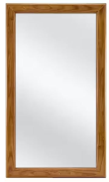 Photo 1 of 15.25 in. W x 26 in. H Rectangular Framed Surface-Mount Bathroom Medicine Cabinet with Mirror in Oak
