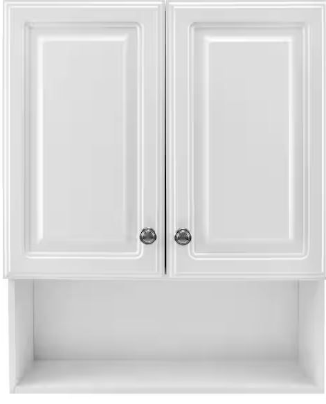 Photo 1 of 23.1 in. W x 27.9 in. H White Rectangular Medicine Cabinet without Mirror with Adjustable Shelves
