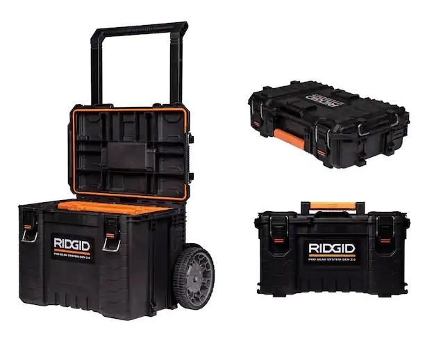Photo 1 of RIDGID 2.0 Pro 22 in. Gear System Rolling Tool Box and Tool Box and Tool Case
