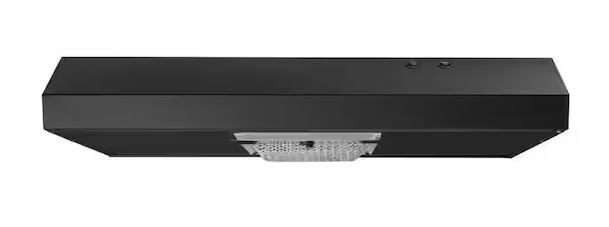 Photo 1 of Vissani Arno 30 in. 240 CFM Convertible Under Cabinet Range Hood in Black with Lighting and Charcoal Filter