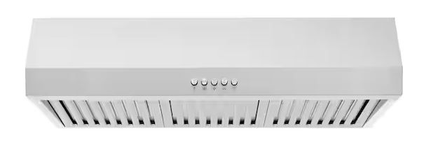 Photo 1 of Sarela 30 in. W x 7 in. H 500CFM Convertible Under Cabinet Range Hood in Stainless Steel with LED Lights and Filter