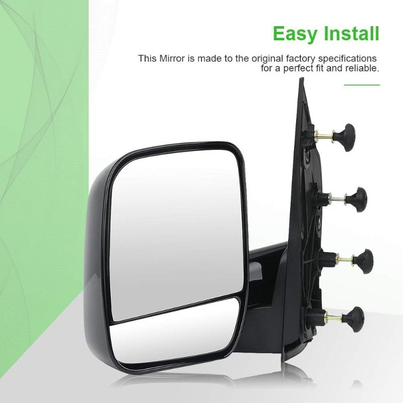 Photo 1 of SCITOO Side View Mirror Driver Side Mirror Fit Compatible with 2002-2008 for Ford E150 Van 2002-2008 for Ford E250 Van 2002-2008 for Ford E350 Van E450 Van E550 Van Puddle Light FO1320253
