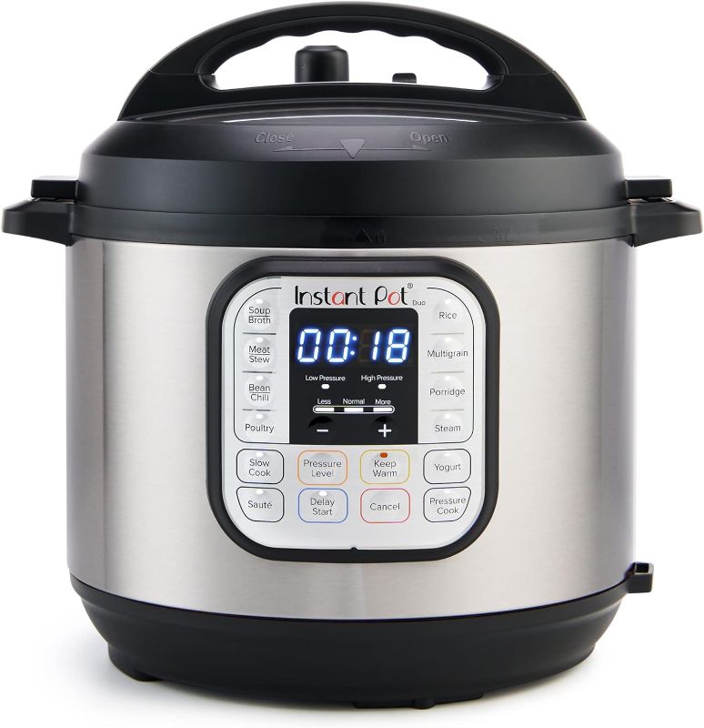 Photo 1 of Instant Pot Duo 7-in-1 Mini Electric Pressure Cooker, Slow Rice Cooker, Steamer, Sauté, Yogurt Maker, Warmer & Sterilizer, Includes Free App with over 1900 Recipes, Stainless Steel, 3 Quart
