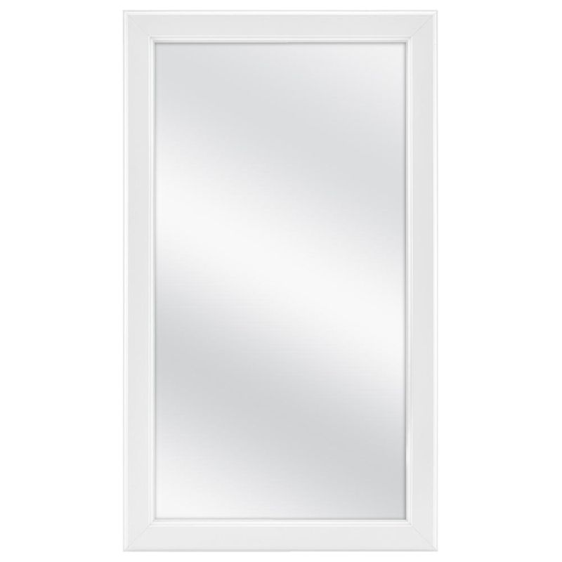 Photo 1 of 15.25 in. W X 26 in. H Rectangular Framed Surface-Mount Bathroom Medicine Cabinet with Mirror in White
