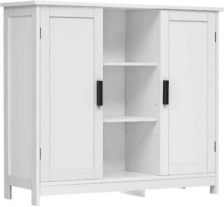 Photo 1 of Iwell Buffet Cabinet, Storage Cabinet with 2 Doors and 2 Open Shelves, Coffee Bar Cabinet, Sideboard for Kitchen, Bedroom, Living Room, Entryway, WHITE 