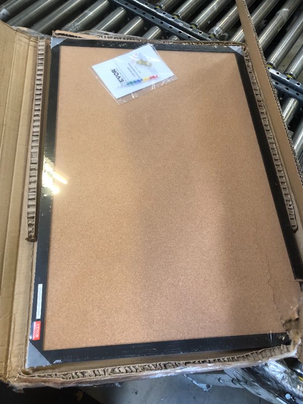 Photo 4 of VEVOR Cork Board for Office, 36'' x 24'' Bulletin Board for Wall, Vision Board Push Pin Board with Framed for Office Home and School
