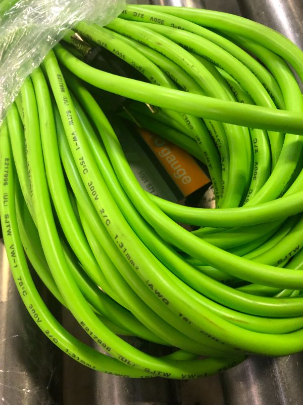 Photo 3 of 100 Ft. 16/2 Light Duty Indoor/Outdoor Extension Cord, Green
