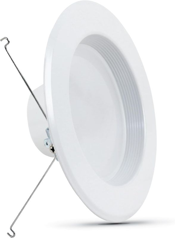 Photo 1 of Feit Electric LEDR56B/927CA/MP/6 5/6 inch LED Recessed Downlight, Baffle Trim, Dimmable, 75W Equivalent 10.2W, 925 LM Retrofit kit, 5-6 in 75 Watt, 2700K Soft White, 6 Count Soft White 6 count (Pack of 1) LED
