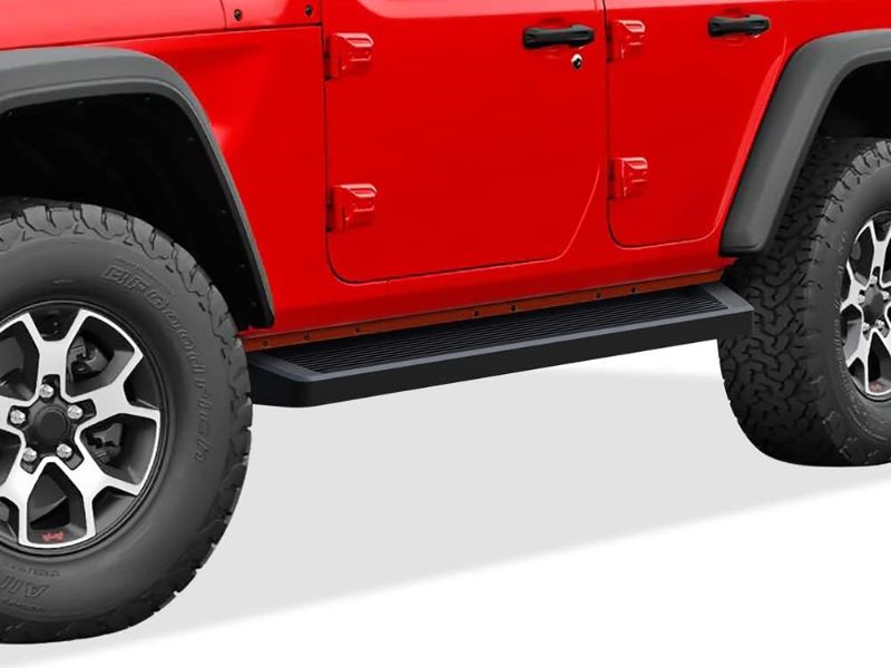 Photo 1 of APS iBoard Third Generation Black Aluminum Running Boards Side Step for Selected Jeep Wrangler JL 4Dr
