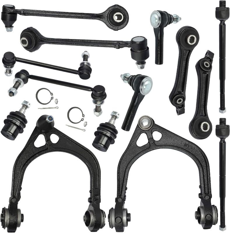 Photo 1 of Front Upper & Lower Control Arm with Ball Joint + Sway Bar Links + Inner Outer Tie Rods for 2005 2006 2007 2008 2009 2010 for Chrysler 300 for Dodge Charger Challenger Magnum 2WD Only -14 pcs
