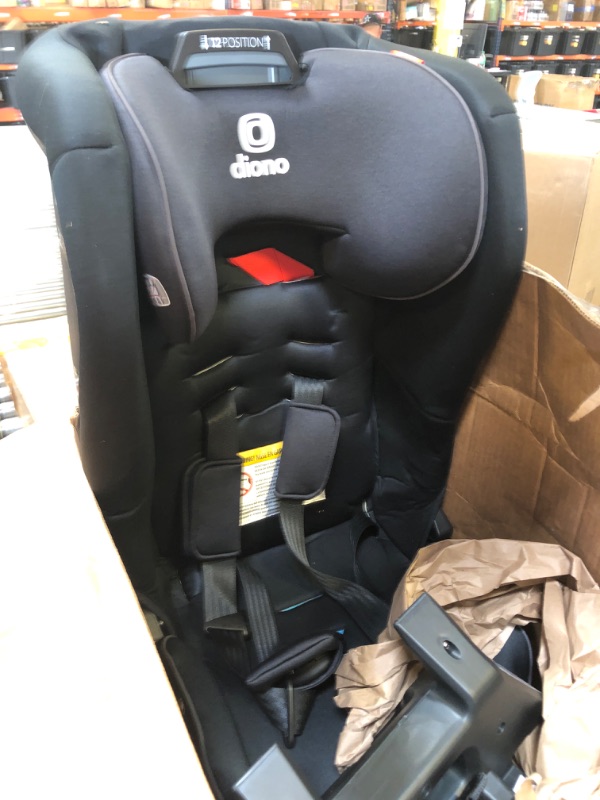 Photo 2 of Diono Radian 3RXT SafePlus, 4-in-1 Convertible Car Seat, Rear and Forward Facing, SafePlus Engineering, 3 Stage Infant Protection, 10 Years 1 Car Seat, Slim Fit 3 Across, Black Jet
