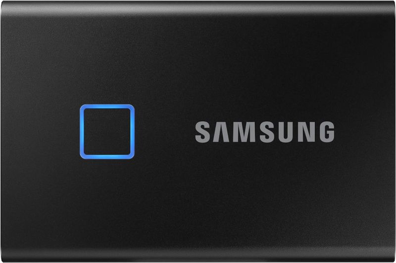 Photo 1 of SAMSUNG T7 Touch Portable SSD 2TB ,up to 1050MB/s, USB 3.2 External Solid State Drive, Black (MU-PC2T0K/WW)

