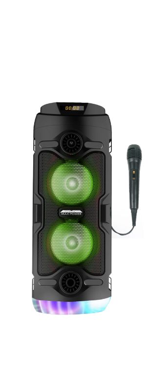 Photo 1 of Max Power MPD892-RUMBLE 12 karaoke Bluetooth speaker portable wired mic trolley speaker 12" Woofer