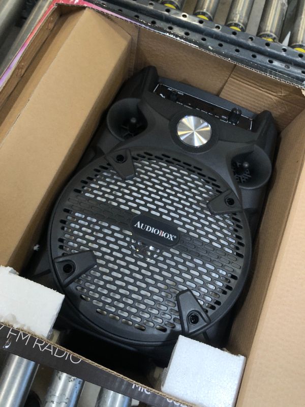 Photo 2 of AUDIOBOX ABX-82S Portable 8" PA Speaker with Stand, WaveSync™ Technology, Bluetooth, LED Lights, 1100W - Includes Microphone & USB Cable