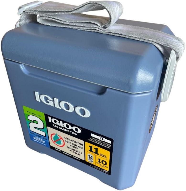 Photo 1 of Igloo 11 Qt Tag-A-Long Too (Blue FrostLight Gray) 00032865
