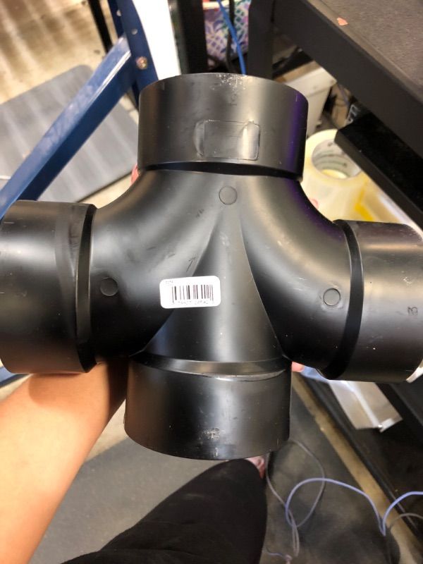 Photo 1 of 3 in. ABS DWV Double Sanitary Hub Tee
