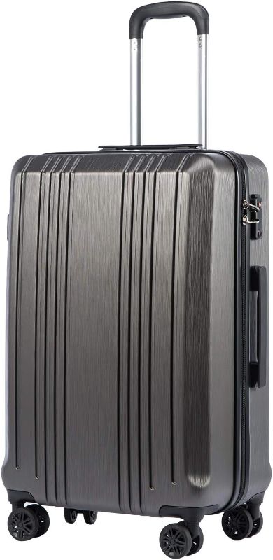 Photo 1 of Coolife Luggage Suitcase PC+ABS with TSA Lock Spinner Carry on Hardshell Lightweight 20in 24in 28in (grey, S(20in))
