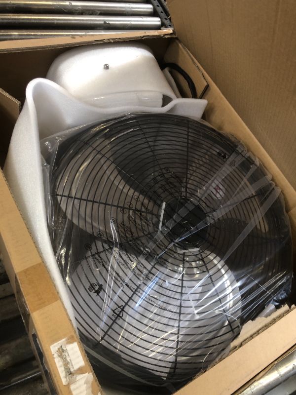 Photo 3 of 18In Wall Mount Fan, 120° Oscillating Fan and High Velocity 3-Speed Wall Fan, 5500 CFM Industrial Outdoor Wall Fan for Commercial, Garage, Residential, Warehouse - Etl Listed