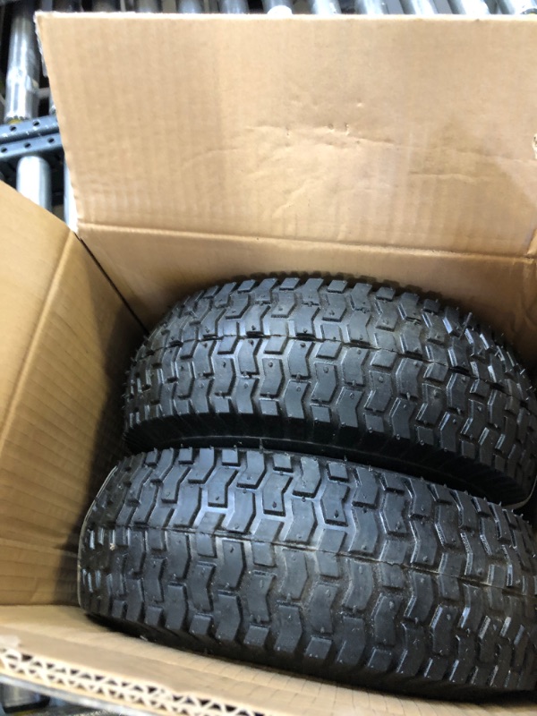 Photo 2 of 2-Pack of 13x5.00-6" Wheels,13" Pneumatic Tires,Steel Rim and 3/4"or 5/8" Axle Bore Hole(Bushing),3"-6” Centered Hub,for Riding Lawn Mower,Utility Wagon and More?All Purpose Utility Tire TT5006-2W