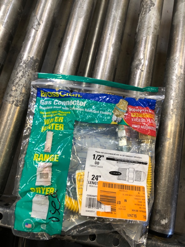 Photo 2 of 1/2 in. MIP x 1/2 in. MIP x 24 in. Gas Connector (1/2 in. OD) w/Safety+Plus2 Thermal Excess Flow Valve (85,000 BTU)