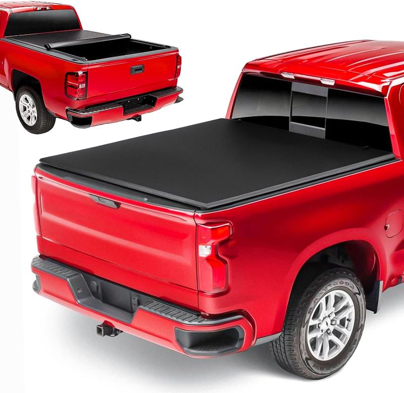 Photo 1 of Soft Roll Up Truck Bed Tonneau Cover Fits for 2022-2024 Toyota Tundra | 6.5' (79") Fleetside Bed (Excl. Trail Edition)
