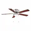 Photo 1 of Hugger 52 in. LED Indoor Brushed Nickel Ceiling Fan with Light Kit
