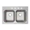 Photo 1 of Parkway 33in. Drop-in 1 Bowl 20 Gauge Stainless Steel Sink Only and No Accessories
