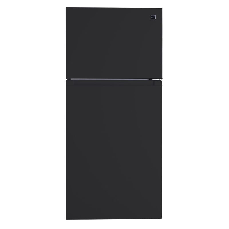 Photo 1 of 18.1 cu. ft. Top Freezer Refrigerator with Icemaker Black
