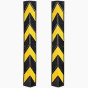 Photo 1 of Yescom 31" Reflective Corner Guard Wall Corner Protector with Yellow Strips for Garage Parking Lot 2 Packs 2 Pack L-Shaped