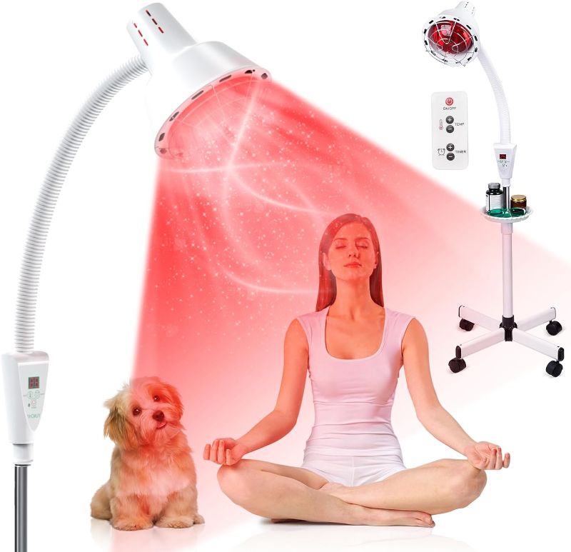 Photo 1 of 275W Red Light Therapy for Body, 660nm&850nm Infrared Light Therapy for Relieve Joint Pain and Muscle Aches Body, Height Adjustable Standing Red Light Lamp with Timer and Remote Control
