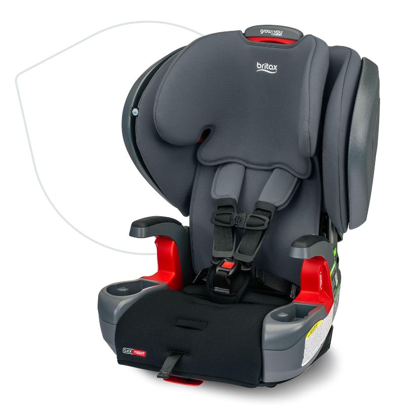 Photo 1 of Britax Grow with You ClickTight Plus Harness-2-Booster Car Seat, 2-in-1 High Back Booster, SafeWash Cover, Black Ombre
