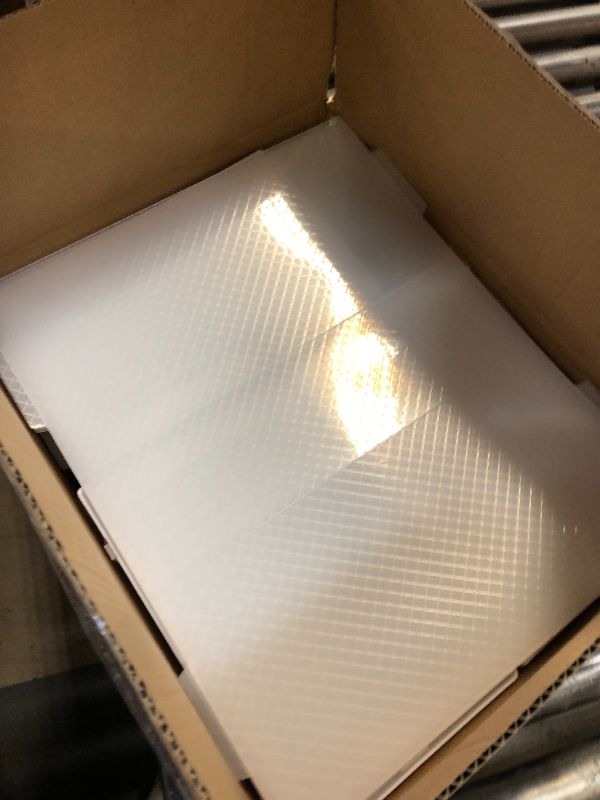 Photo 1 of Kuject 12 Pack Shoe Storage Boxes, Clear Plastic Stackable Shoe Organizer for Closet, Connect Left and Right Shoe Boxes Case Container Bin for Entryway, Drop Front, Fit for Size 10(White)