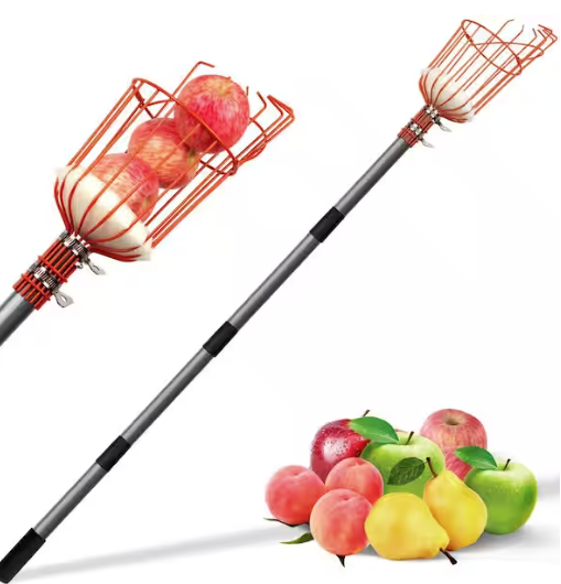 Photo 1 of 66 in. Stainless Steel Handle Fruit Picker
