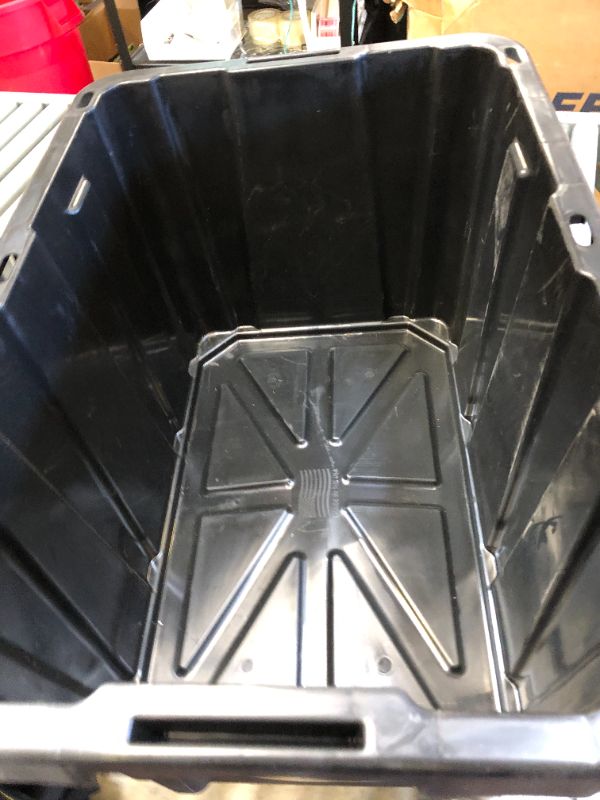 Photo 1 of 27 Gal. Tough Storage Tote in Black and Yellow
