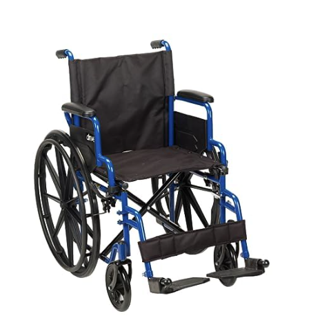 Photo 1 of Drive Medical Blue Streak Ultra-Lightweight Wheelchair with Flip-Backs Arm