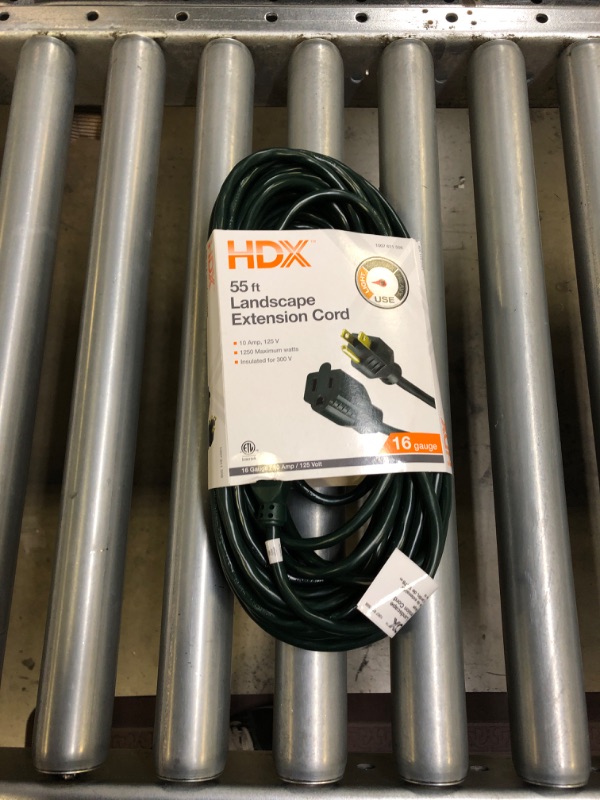 Photo 2 of 55 ft. 16/3 Green Outdoor Extension Cord (1-Pack)
