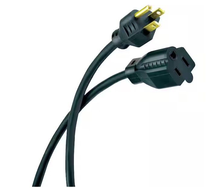 Photo 1 of 55 ft. 16/3 Green Outdoor Extension Cord (1-Pack)
