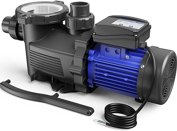 Photo 1 of AQUASTRONG 2 HP In/Above Ground Pool Pump with Timer, 220V, 8917GPH, High Flow, Powerful Self Primming Swimming Pool Pumps with Filter Basket-A

