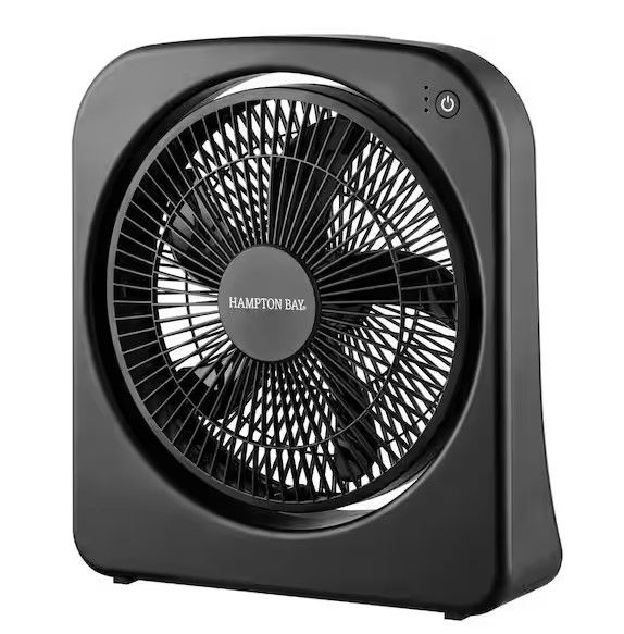 Photo 1 of 9 in. 3 Speed Dual Power Personal Indoor/Outdoor Desk Fan in Black
