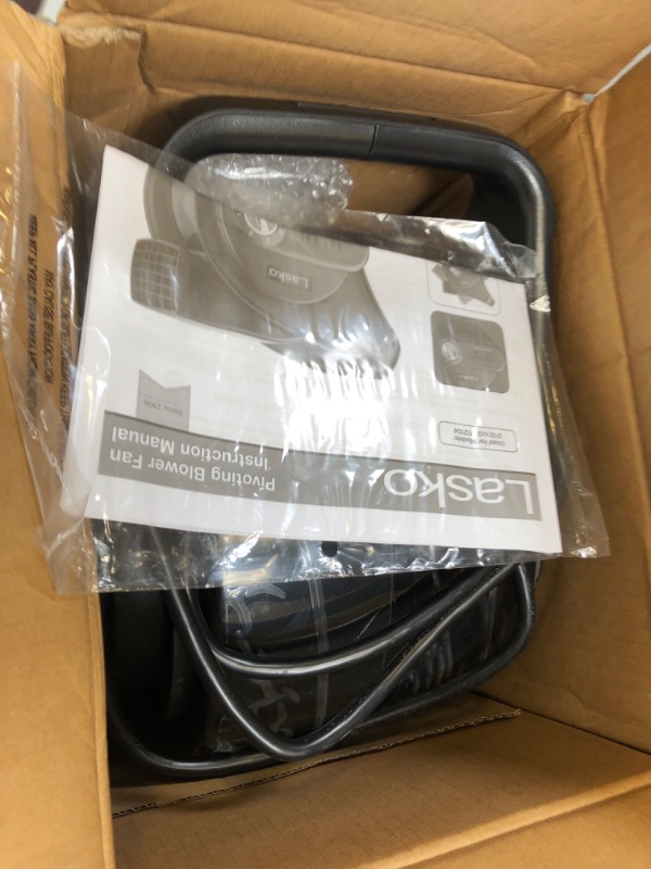 Photo 1 of Lasko U12104 High Velocity Pro Pivoting Utility Fan for Cooling, Ventilating, Exhausting and Drying at Home, Job Site and Work Shop, Black 12104 12.2 x 9.6 x 12.3 inches