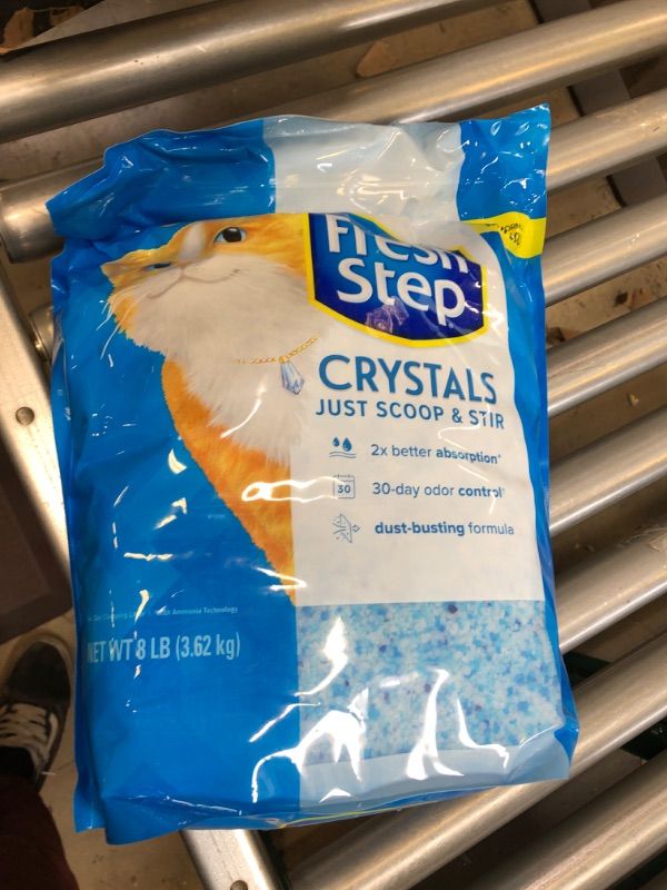 Photo 1 of Fresh Step Crystals, Premium Cat Litter, Scented, 8 Pounds 8 Pound (Pack of 1)