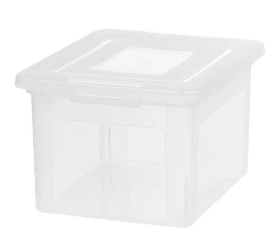 Photo 1 of IRIS USA Letter & Legal Size Plastic Storage Bin Tote Organizing File Box with Durable and Secure Latching Lid, Stackable and Nestable