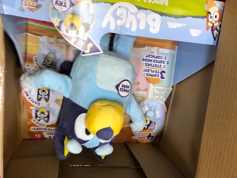 Photo 2 of Bluey Dance and Play 14" Animated Plush | Over 55 Phrases and Songs, Multicolor