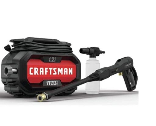 Photo 1 of CRAFTSMAN Pressure Washer, 1700 PSI, Compact (CMEPW1700) & Chemical Guys CWS_402_64 Mr. Pink Foaming Car Wash Soap (Works with Foam Cannons, Foam Guns or Bucket Washes), 64 oz, Candy Scent Washer + Wash Soap